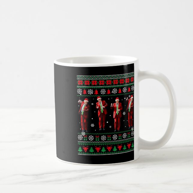 Funny Trump Dance Weihnachtsmann Weihnachten Weihn Kaffeetasse (Rechts)