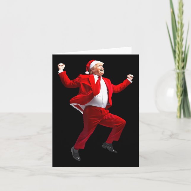 Funny Trump Dance Weihnachtsmann Weihnachten Weihn Karte (Vorderseite)