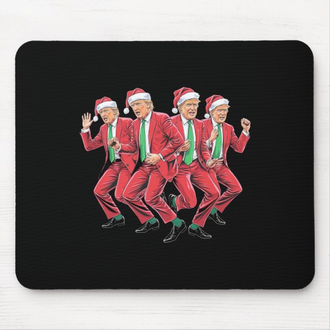 Funny Trump Dance Weihnachtsmann Weihnachten Weihn Mousepad (Vorne)