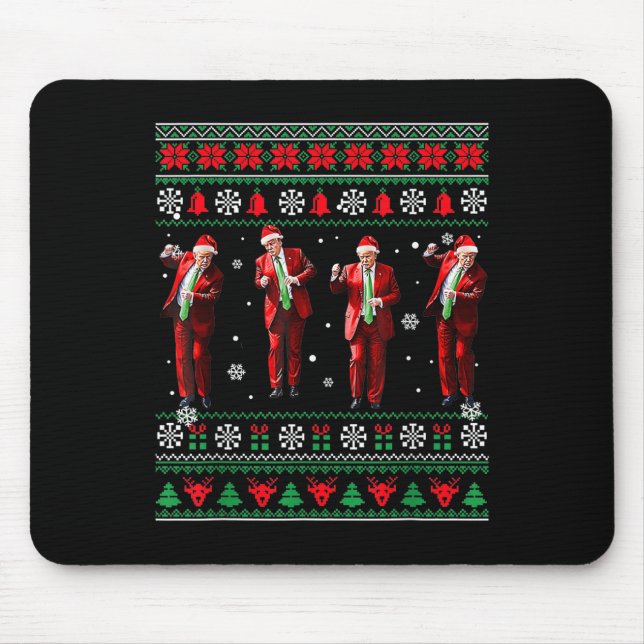 Funny Trump Dance Weihnachtsmann Weihnachten Weihn Mousepad (Vorne)