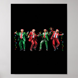 Funny Trump Dance Weihnachtsmann Weihnachten Weihn Poster