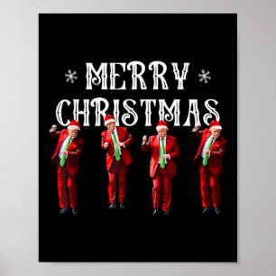 Funny Trump Dance Weihnachtsmann Weihnachten Weihn Poster