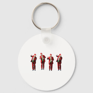 Funny Trump Dance Weihnachtsmann Weihnachten Weihn Schlüsselanhänger