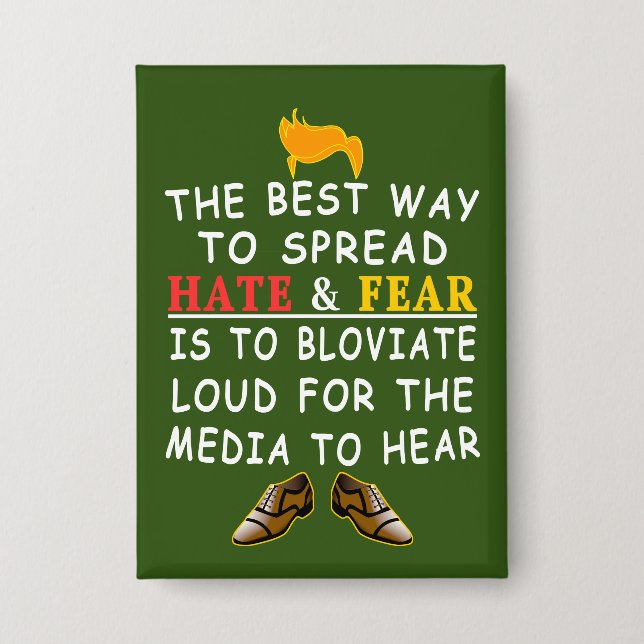 Funny Trump Der beste Weg Weihnachten zu verbreite Button (Vorderseite)