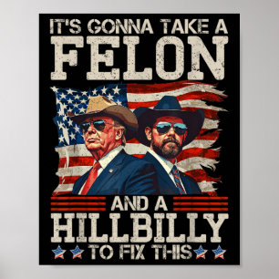 Funny Trump, der eine Hillbilly und eine Poster