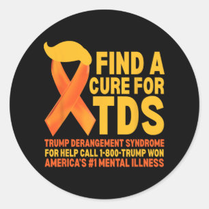Funny Trump Derangement Syndrome Tds Awareness Rep Runder Aufkleber