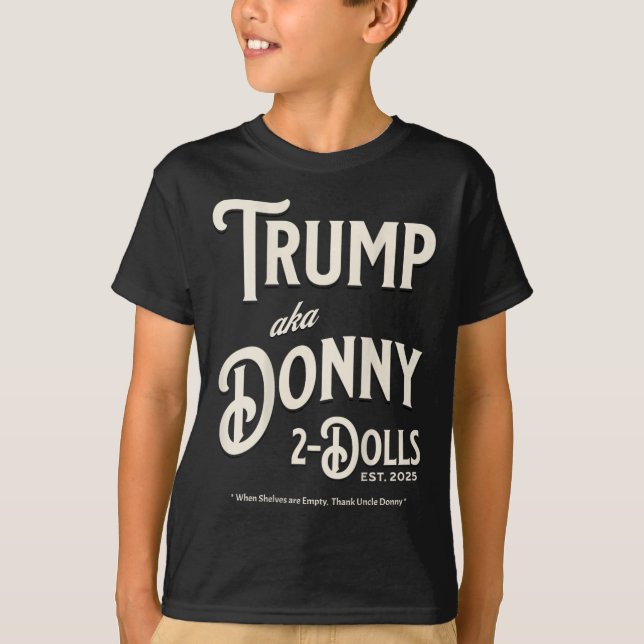Funny Trump Donny zwei Dollar zu Weihnachten T T-Shirt (Vorderseite)