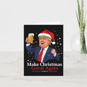 Funny Trump Drinking Beer Weihnachten 2024 Grea Karte