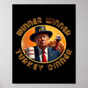 Funny Trump Erntedank Winner Gewinner Türkei Dinne Poster