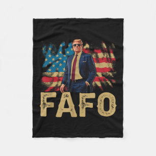 Funny Trump Fafo, Y2k Fafo Trump, US-Flag Vin Fleecedecke
