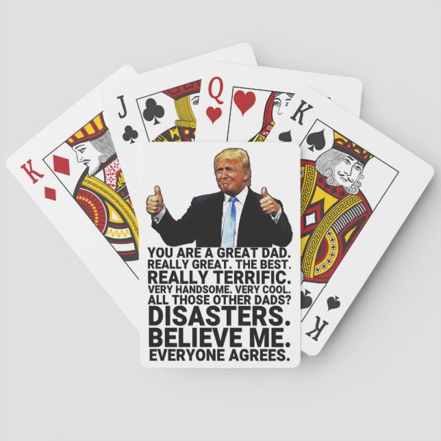 Funny Trump Father Birthday Card Spielkarten (Rückseite)