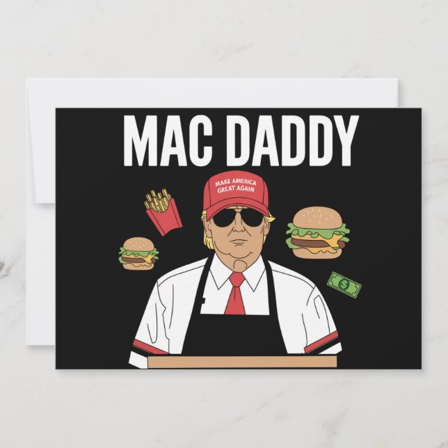 Funny Trump Fries Making Fries Mac Daddy Einladung (Vorderseite)