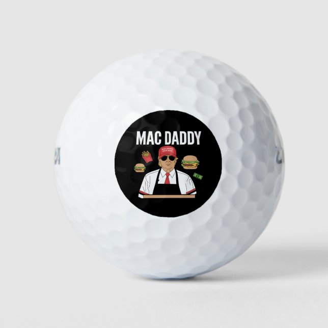 Funny Trump Fries Making Fries Mac Daddy Golfball (Vorderseite)