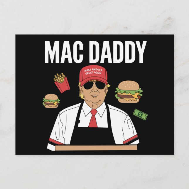 Funny Trump Fries Making Fries Mac Daddy Postkarte (Vorderseite)