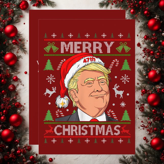 Funny Trump frohe Weihnachten Ugly Xmas Sweater Ge (Von Creator hochgeladen)
