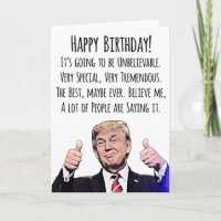 Funny Trump Geburtstagskarte politischen Humor