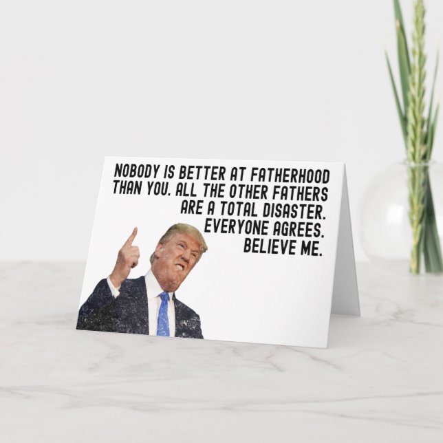 Funny Trump Geschenk für Vater Väter Tageskarte Karte (Vorderseite)