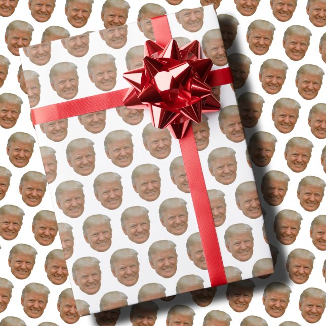 Funny Trump Gesicht Geschenkpapier (Von Creator hochgeladen)