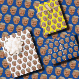 Funny Trump Gesicht Geschenkpapier Set