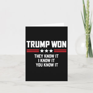 Funny Trump gewann sie wissen es ich weiß es Sie w Karte