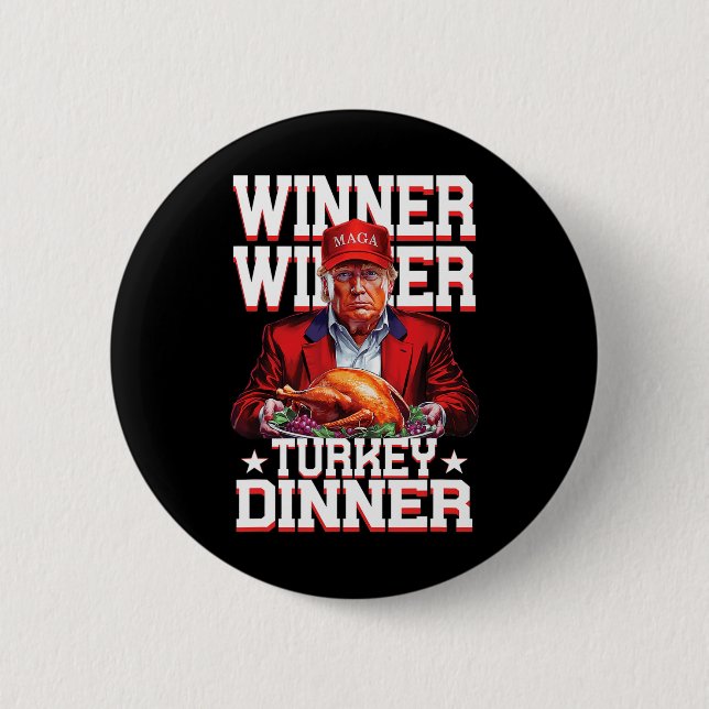 Funny Trump Gewinner Türkei Abendessen Erntedank D Button (Vorderseite)