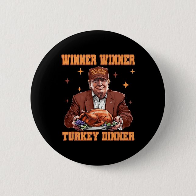 Funny Trump Gewinner Türkei Abendessen Erntedank D Button (Vorderseite)
