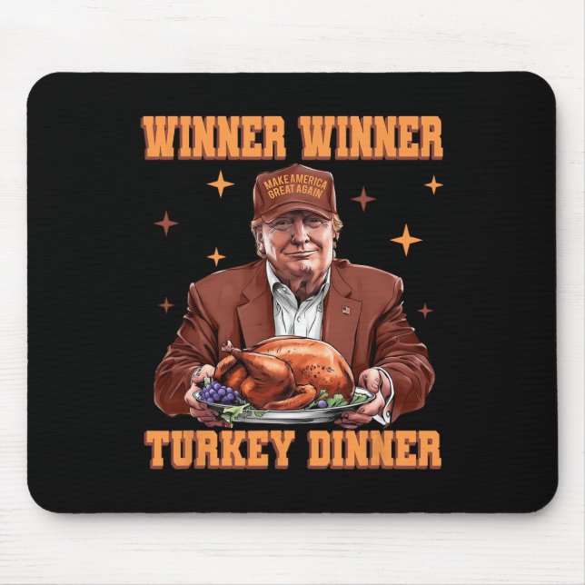Funny Trump Gewinner Türkei Abendessen Erntedank D Mousepad (Vorne)