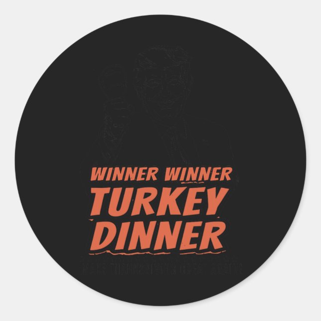 Funny Trump Gewinner Türkei Abendessen Erntedank D Runder Aufkleber (Vorderseite)