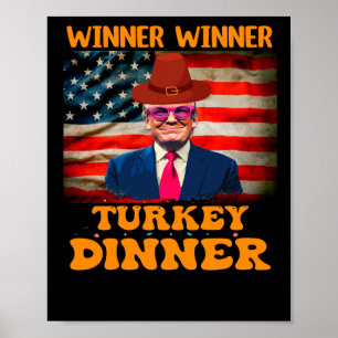 Funny Trump Gewinner Türkei Abendessen Thanksgivi Poster