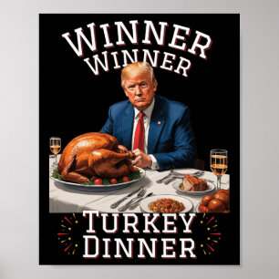 Funny Trump Gewinner Türkei Abendessen Thanksgivi Poster