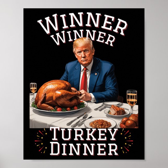 Funny Trump Gewinner Türkei Abendessen Thanksgivi Poster (Vorne)
