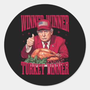 Funny Trump Gewinner Türkei Abendessen Thanksgivi Runder Aufkleber