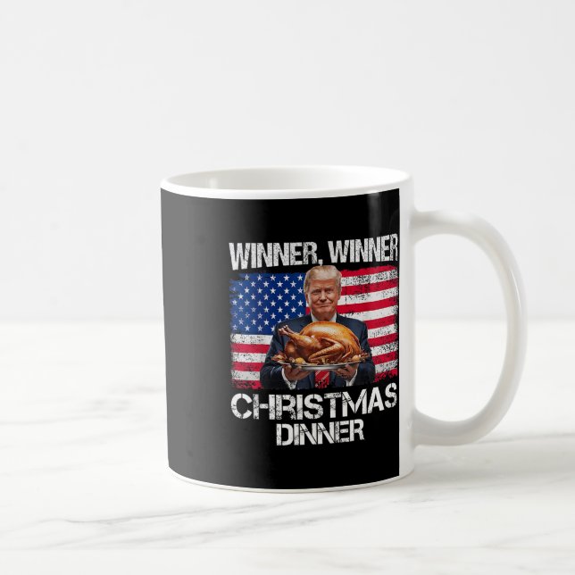 Funny Trump Gewinner Weihnachts-Abendessen Kaffeetasse (Rechts)