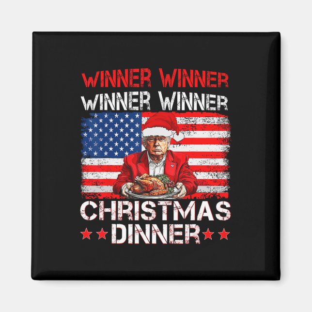Funny Trump Gewinner Weihnachts-Abendessen Magnet (Vorne)
