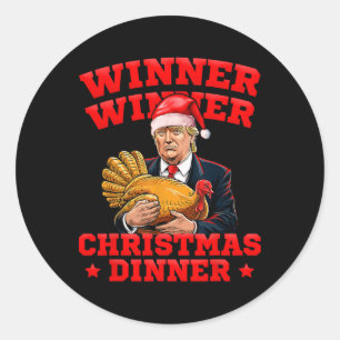Funny Trump Gewinner Weihnachts-Dinner Türkei Runder Aufkleber