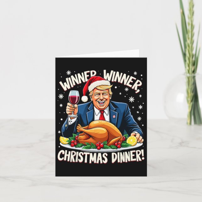 Funny Trump Gewinner Weihnachtsessen Weihnachten W Karte (Vorderseite)