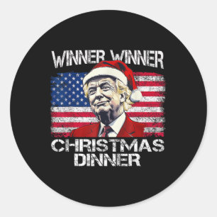 Funny Trump Gewinner Weihnachtsessen Weihnachten W Runder Aufkleber