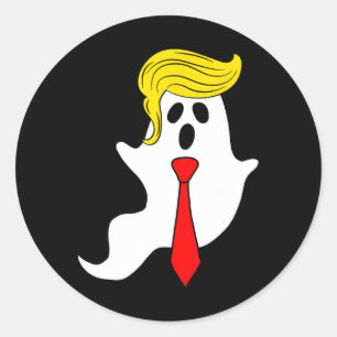 Funny Trump Ghost Trump Haair Halloween Donald Tru Runder Aufkleber