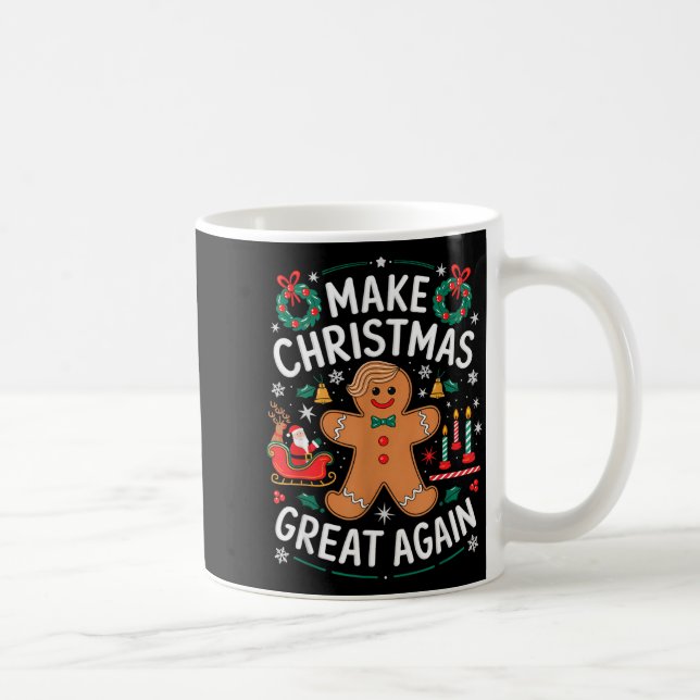 Funny Trump Gingerbread Man Make Christmas Great A Kaffeetasse (Rechts)