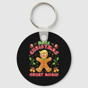 Funny Trump Gingerbrot Man Make Christmas Great Schlüsselanhänger