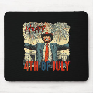Funny Trump glücklich 4. Juli Unabhängigkeitstag Mousepad