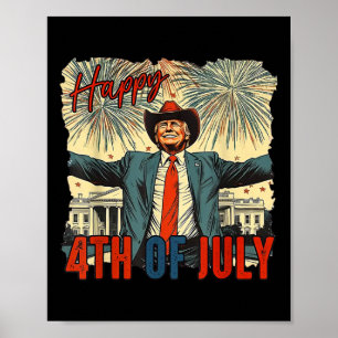 Funny Trump glücklich 4. Juli Unabhängigkeitstag Poster