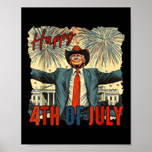 Funny Trump glücklich 4. Juli Unabhängigkeitstag Poster