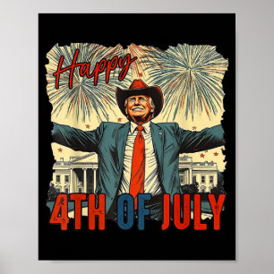 Funny Trump glücklich 4. Juli Unabhängigkeitstag Poster