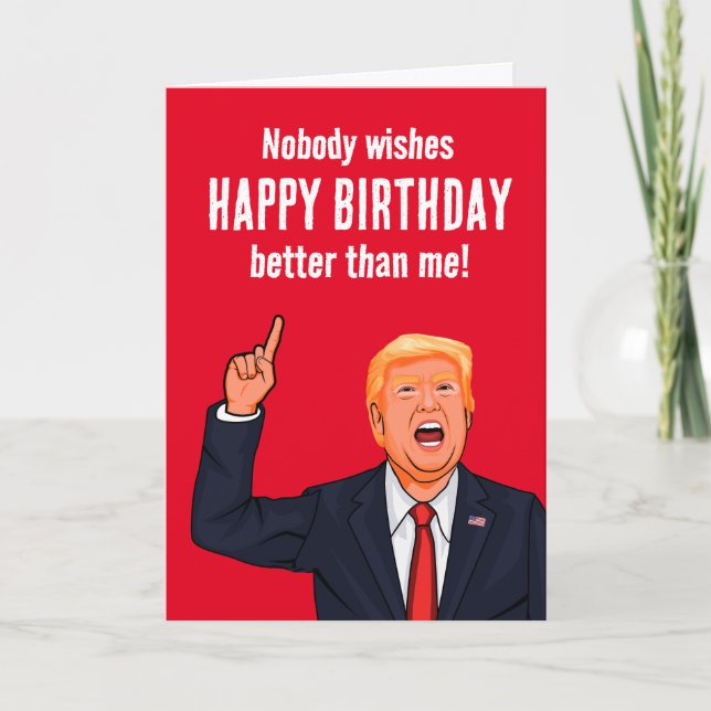 Funny Trump glücklich Geburtstag Karte (Vorderseite)