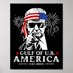 Funny Trump Golf of US America 2025 glücklicher 4. Poster