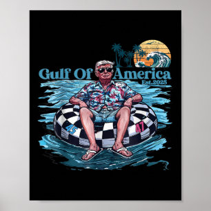 Funny Trump Golf of US America Est 2025 Retro Poster