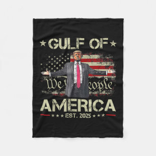 Funny Trump Golf of US America Est 2025 USA Fleecedecke