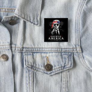 Funny Trump Golf of USA Amerika 2025 4. Juli Button