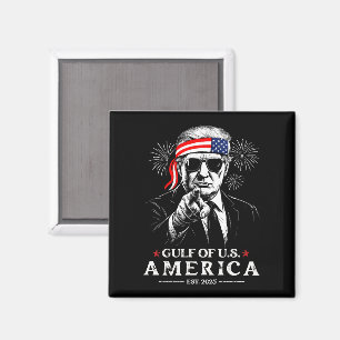 Funny Trump Golf of USA Amerika 2025 4. Juli Magnet